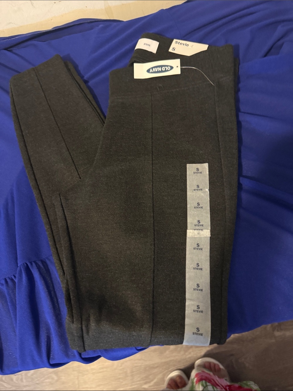 Old Navy Dark Charcoal Ponte Leggings with Front Seam